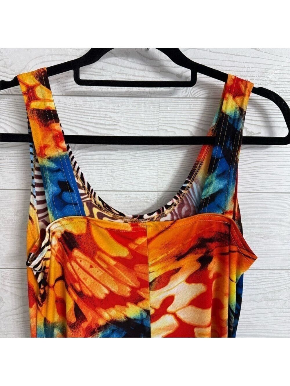 Sophie A Women’s Multi-Colored Tank Midi Dress. Size M - Picture 5 of 6